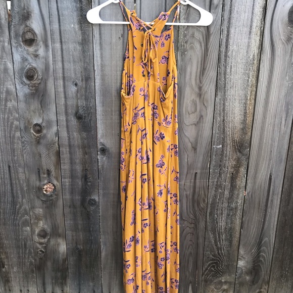 Yellow floral midi dress - Picture 6 of 7